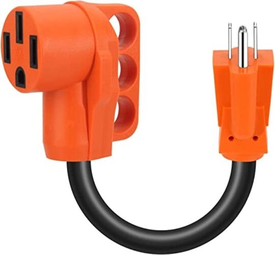 50 Amp to 110 Volt RV Adapter Cord, NEMA 5-15P Male to NEMA 14-50R Female 10