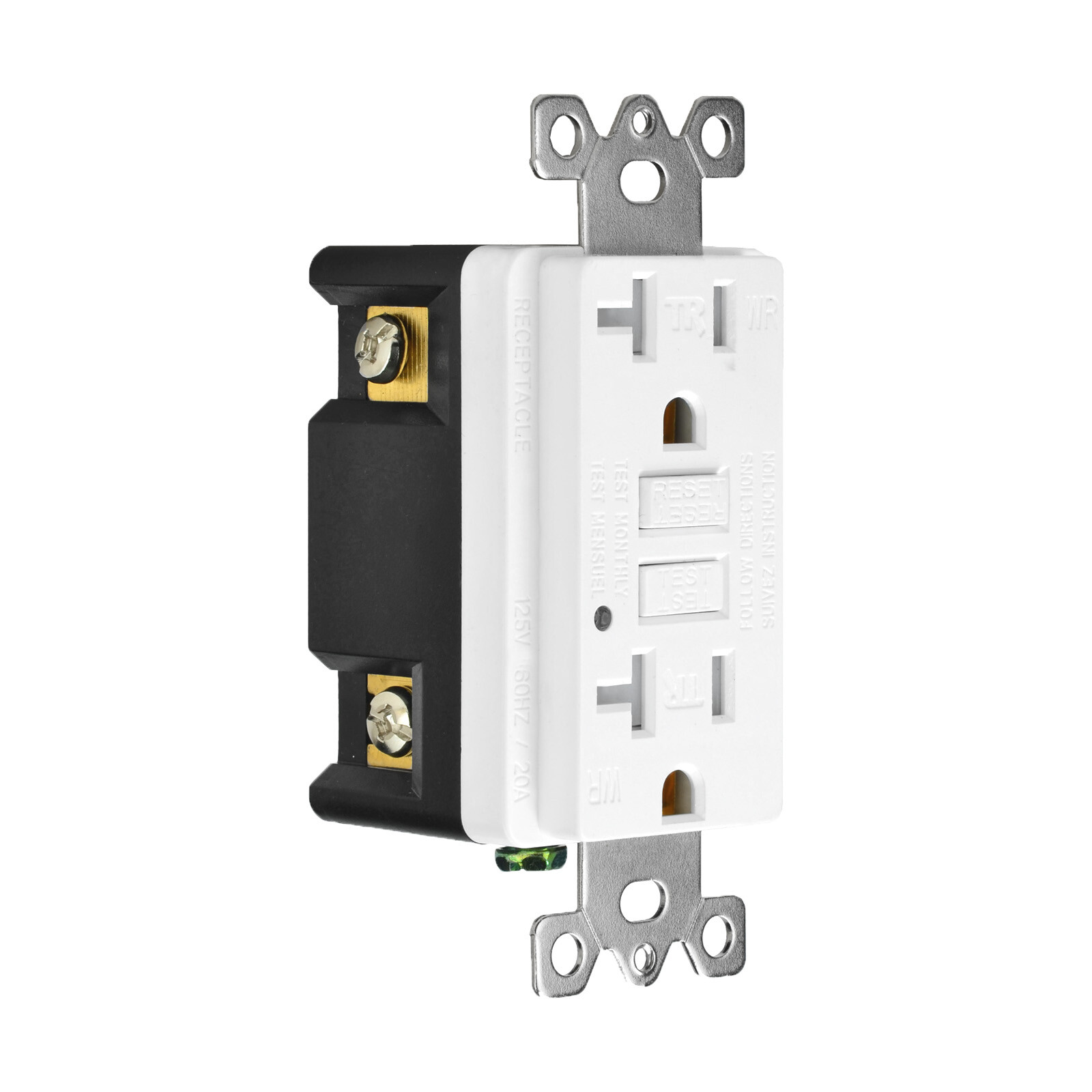 4 PK 20AMP GFCI Outlet Receptacle Wall Plate Tamper Resistant TR WR ETL Listed