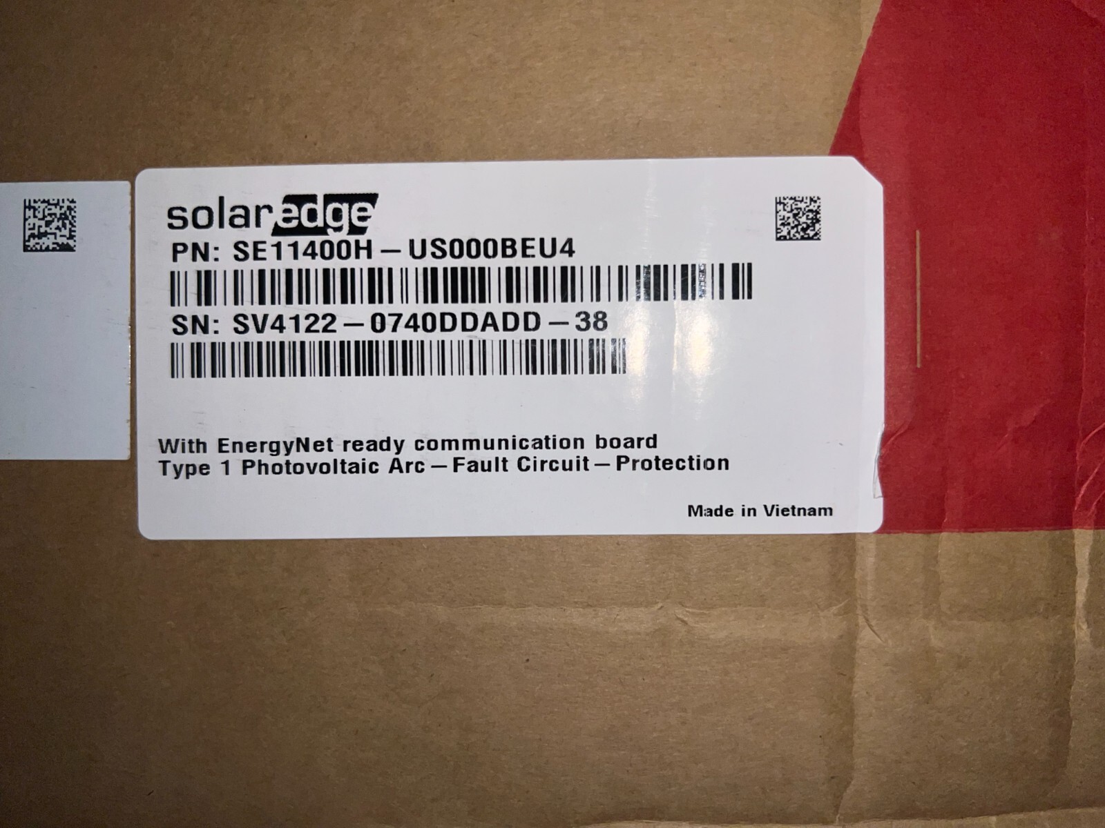 SolarEdge 11.4 kW SE11400H-US000BEU4 HD Wave Solar Inverter