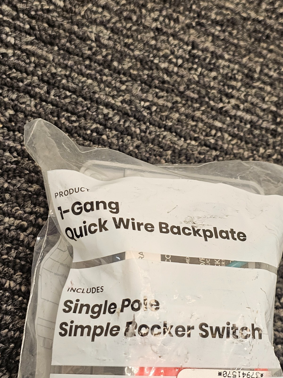 (QTY 5) Deako DS-BS1X-WHNL-UCQ 1-Gang Quick Wire Backplate White Single Pole
