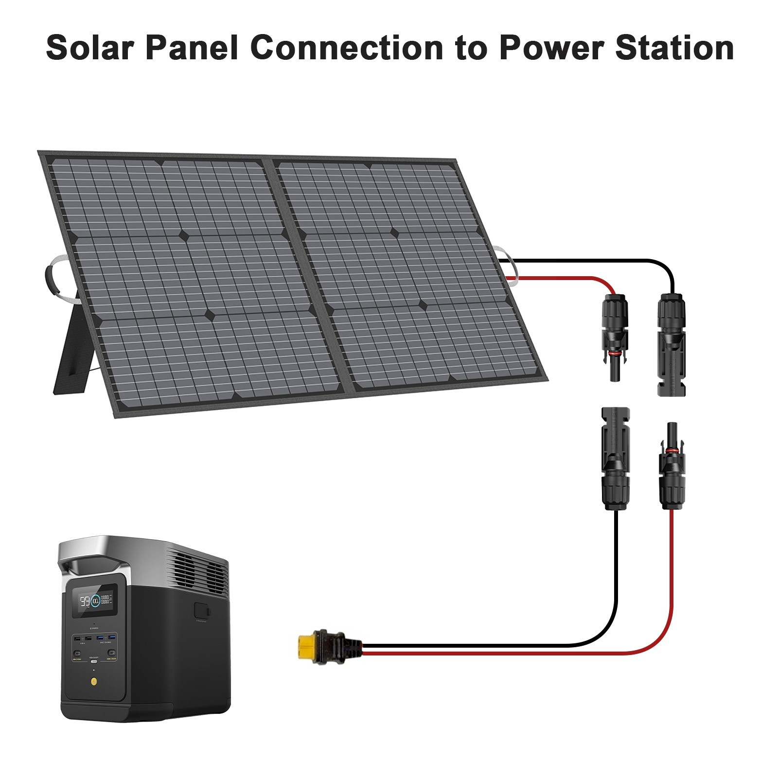 14 AWG XT60 Female to Solar Connector Solar Panel Extension Charging Cable