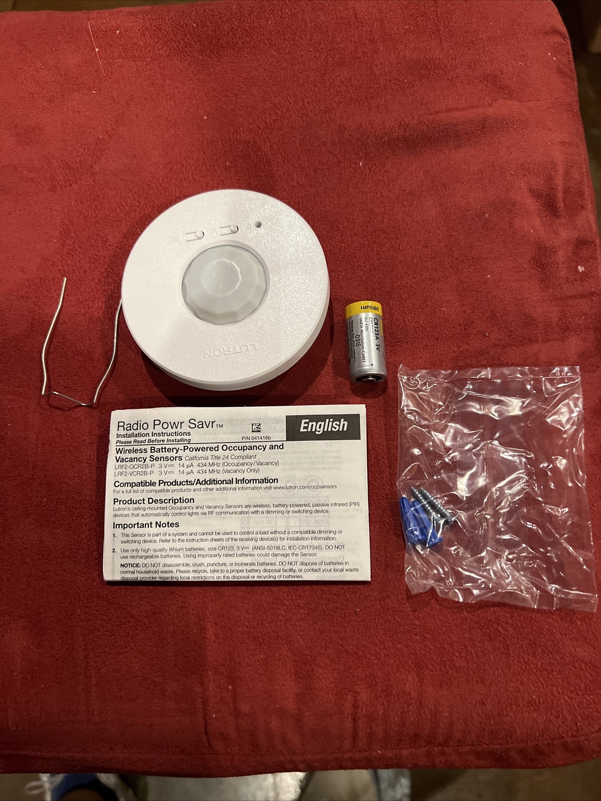 LUTRON LRF2-OCR2B-P-WH Wireless Motion Sensor – RadioRa2&Ra3