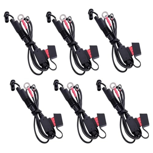 22″ 10A Fused Ring Terminal 6 PCS Harness Quick Connect for Extention Cord