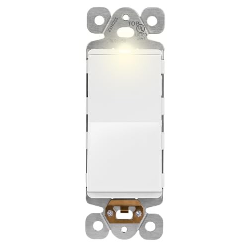 Minimalist Design Matte Finish Single Pole (Wall Plate Not Included) 1 White