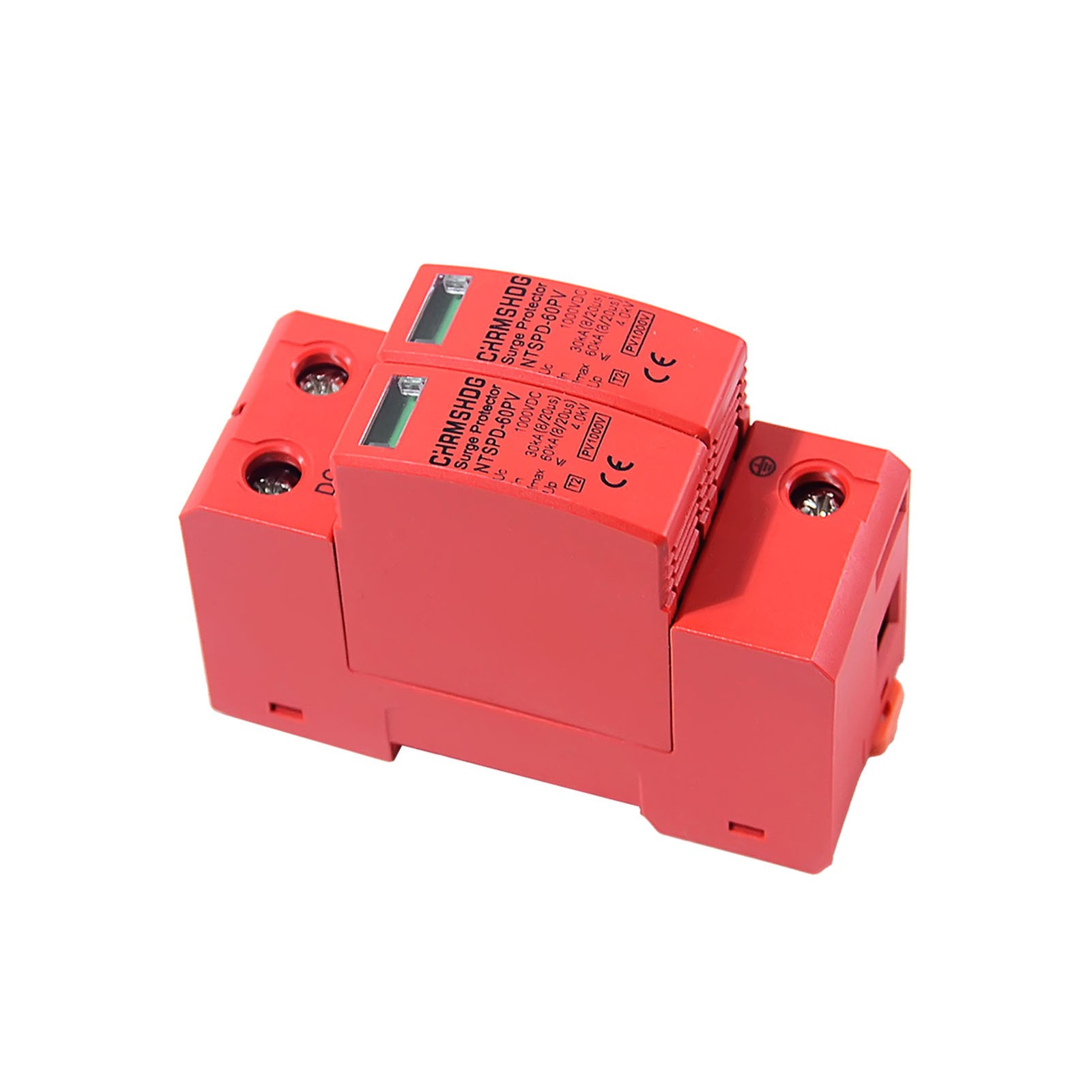 2P 60KA Voltage Surge Protector DC 600V/1000V Solar PV Lightning Arrester SPD