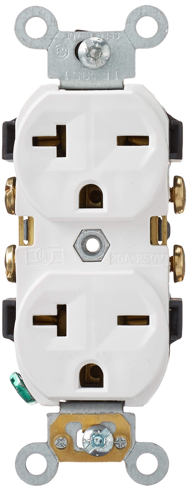 Leviton 20 Amp 250 Volt Narrow Body Duplex Electrical Outlet Commercial Grade…