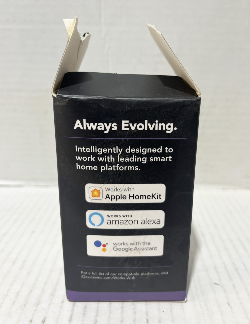 iDevices IDEV0009 120VAC Wi-Fi Enabled Smart Dimmer Switch White Open Box