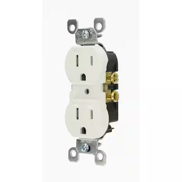 10 Pack Outlet Receptacle 125V 15 Amp Duplex Residential Dual Electrical Wall