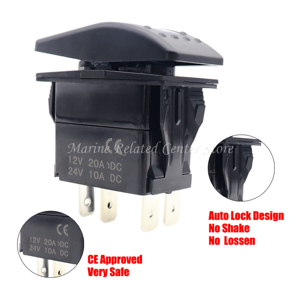 12V Rocker Toggle Switch Blue Red Led For ARB Carling Style LED Car Boat ATV UTV