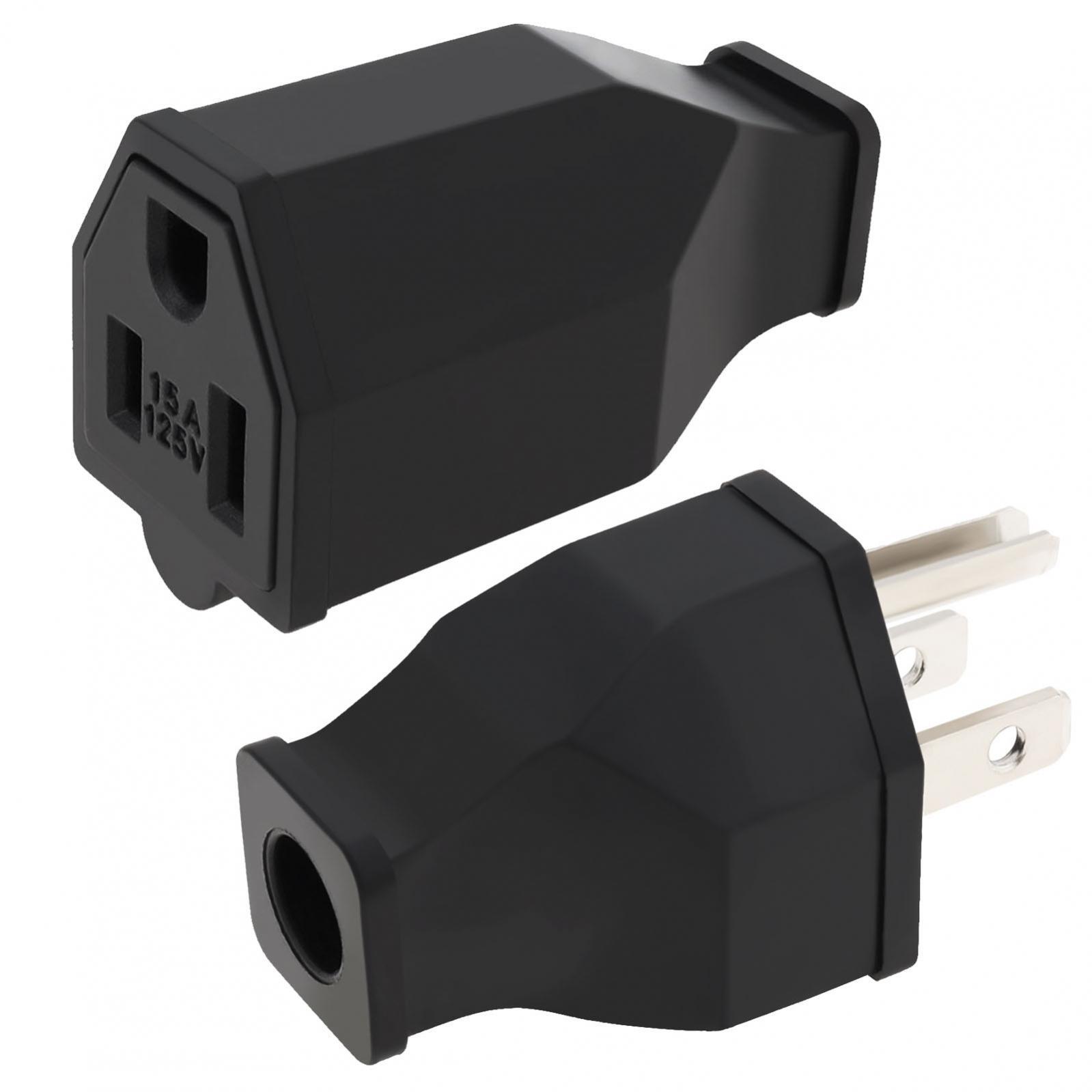 2pcs Extension Cord Plug Ends Male and Female Replacement Plug and Connector Set