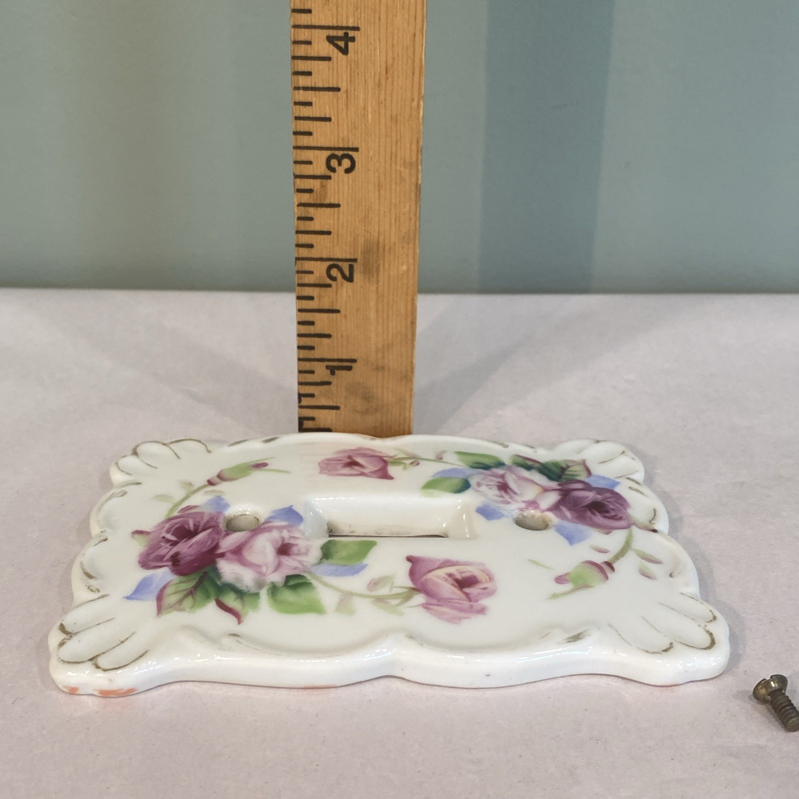 VTG Kelvin Porcelain Switch Plate Covers Floral Cottage Single Double Toggle