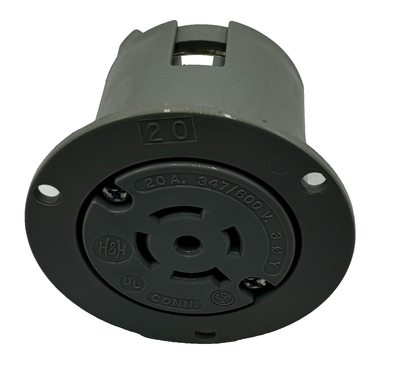 ARROW HART 6506 LOCKING FLANGED OUTLET NEMA L23-20R 20A 347/600V 3PH 3P 5W GRD🔔