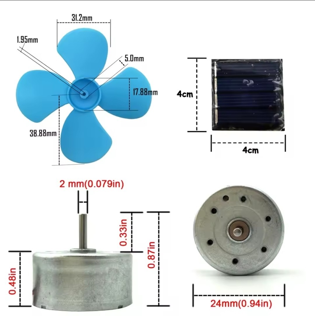 Solar Panel Test Study Search Kit, Wind Power Generator, DC Motor, DIY Fan, Scie