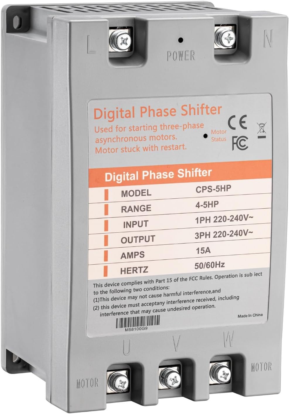 LGIB Single Phase to 3 Phase Converter 5HP 220V 3 Phase Converter. NEW