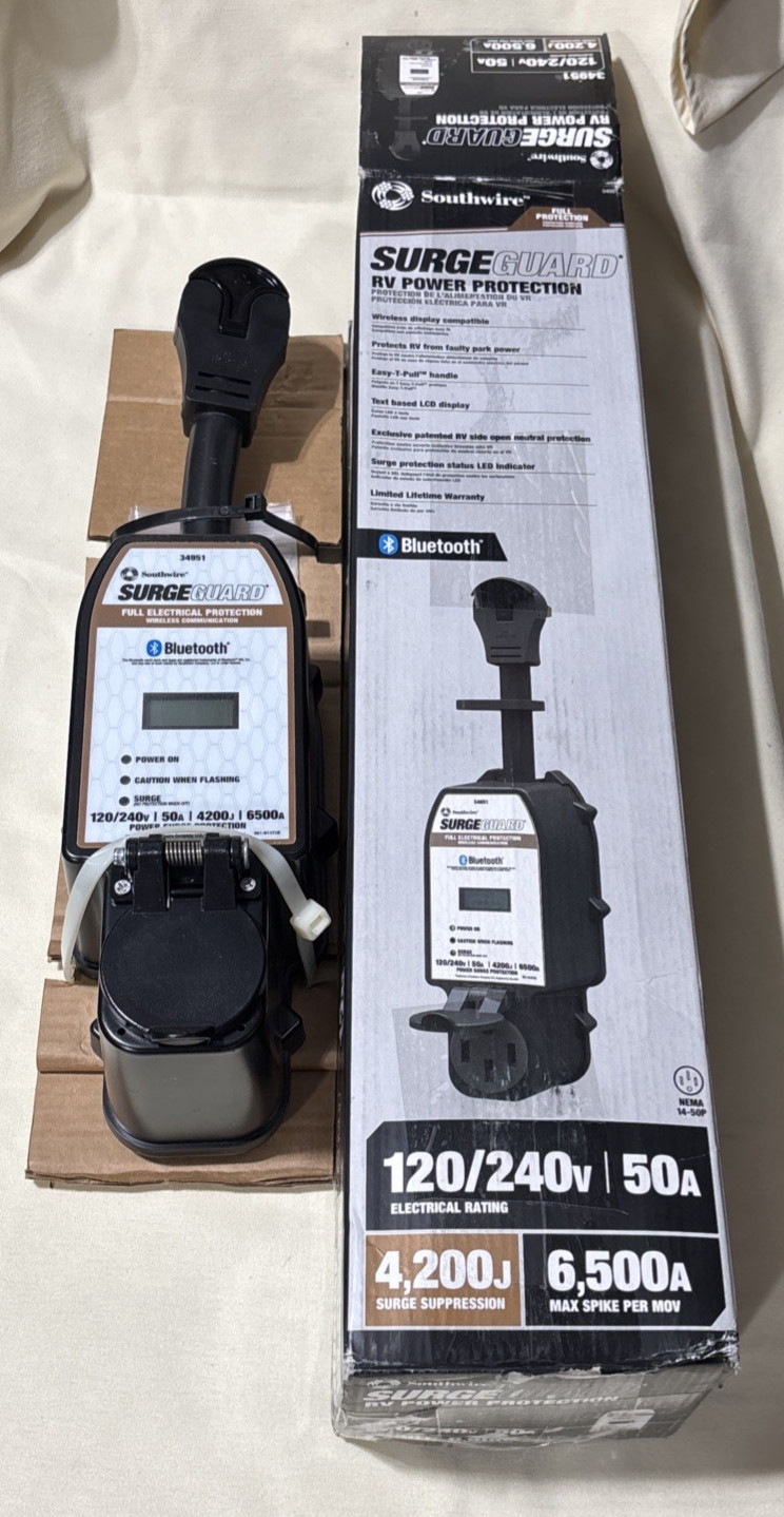Southwire SurgeGuard RV Power Protection -Full Protection, 120/240v, 50A New