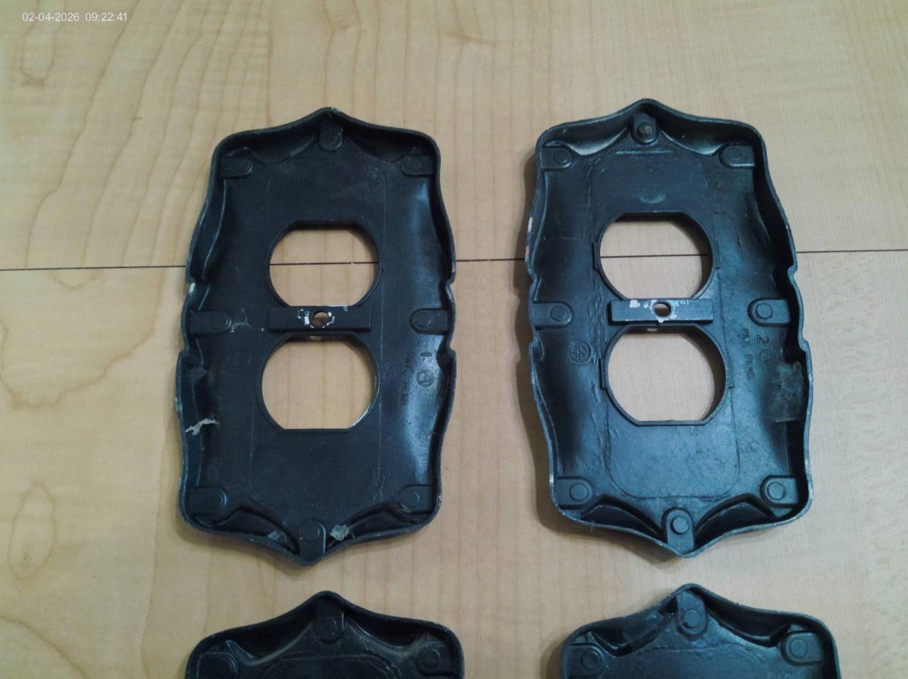 Lot of 4 Vintage Amerock Carriage House Antique Silver Outlet Covers