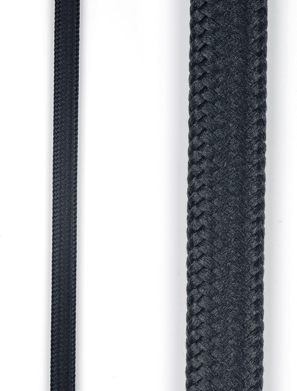 Modern 9ft Fabric Power Cable with 3 Outlets and Space-Saving Right Angle Plug