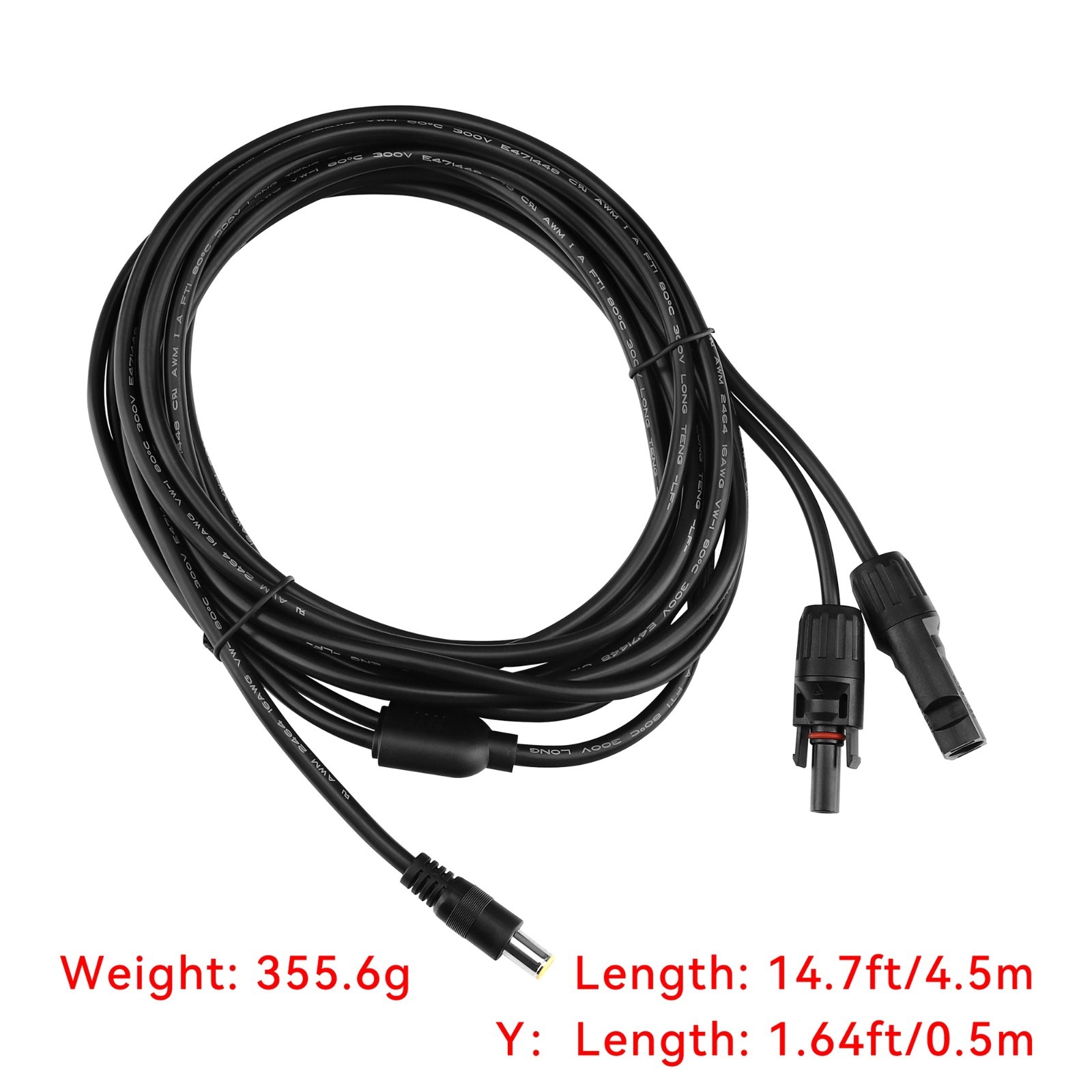 Solar Panel Adapter for Jackery Solar Connector to DC 8mm Extension Cable