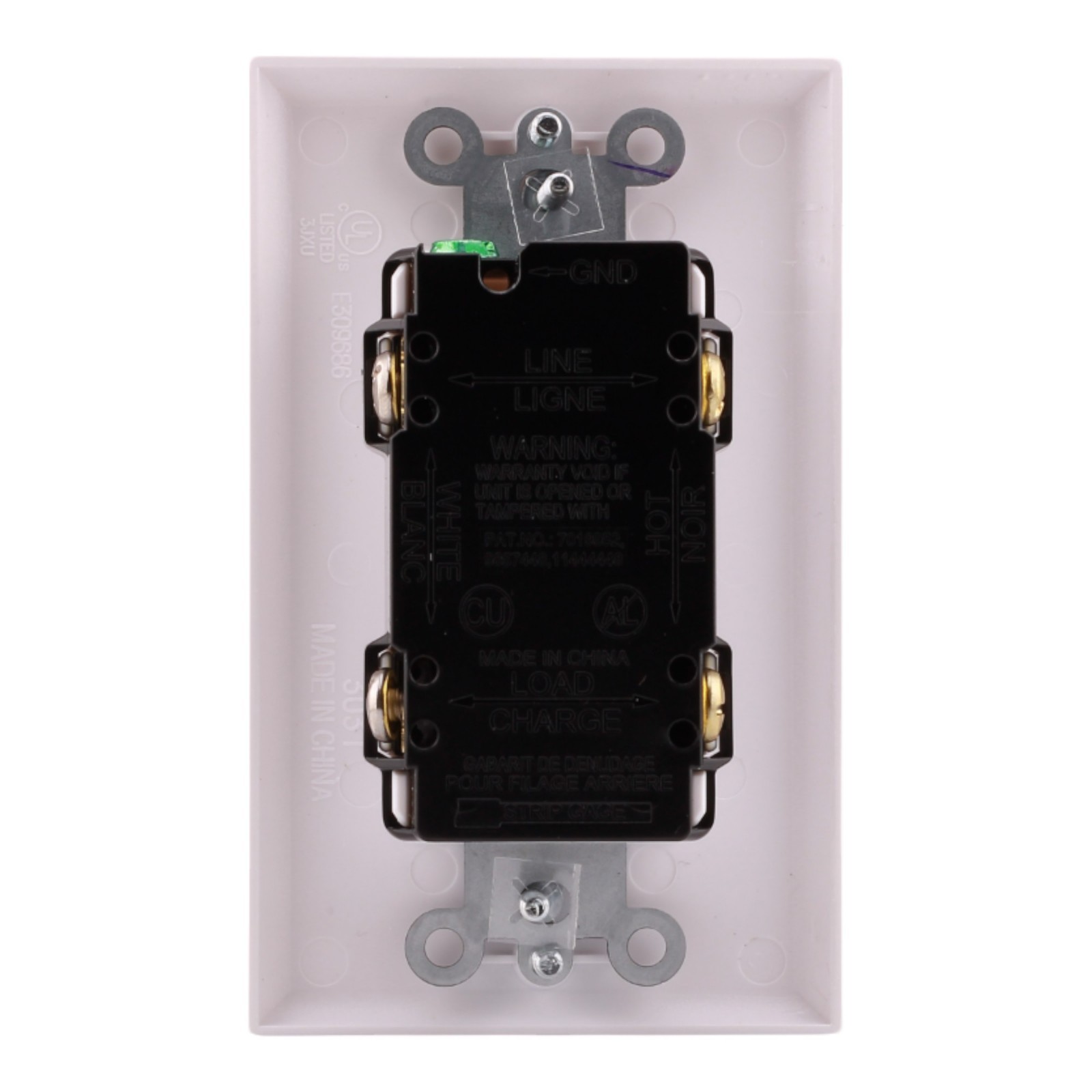 NEW Aida 010031 15A GFCI Receptacle w/ LED, Self-Test, TR, 120V, White
