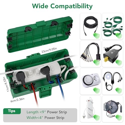 edium Outdoor Electrical Box(10.4x6x4.2inch), IP54 Waterproof, M Green