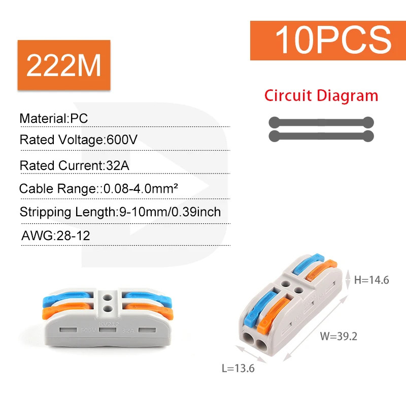 Quick Electrical Connectors Universal Compact Push-in Conductor SPL Splitter Wir