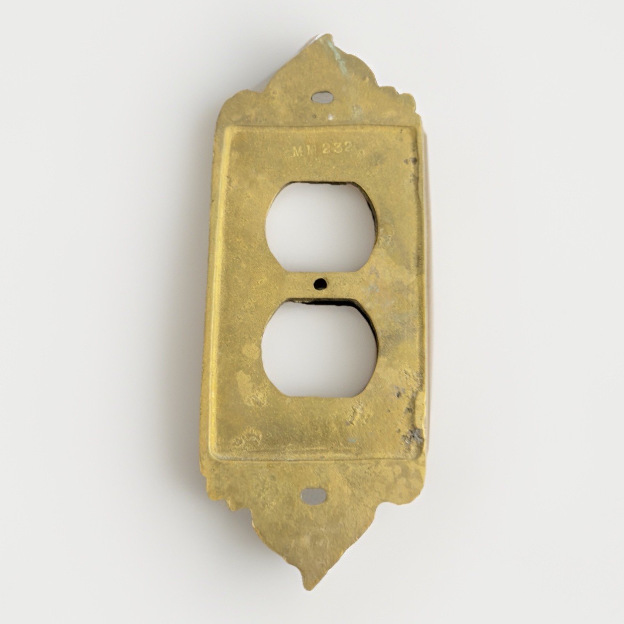 Victorian-style hammered brass single & duplex outlet & switch cover plates