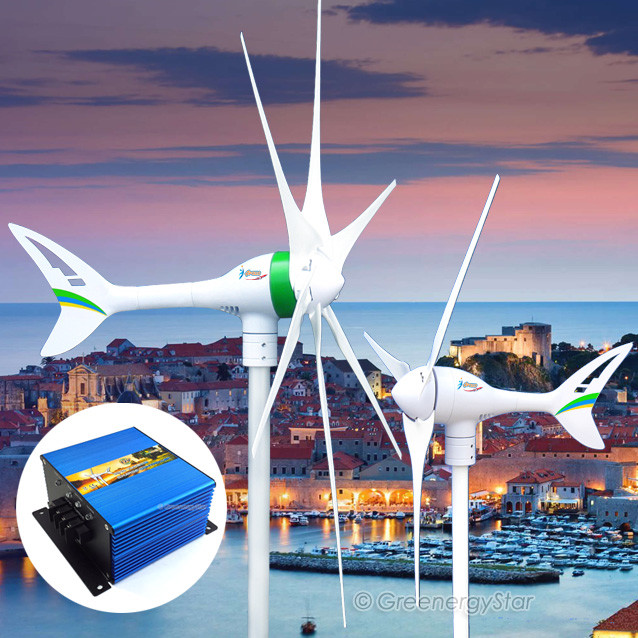 400 550 650 800 1000 W Watt 12/24 V 3/6 Blades Wind Turbine Generator+Controller