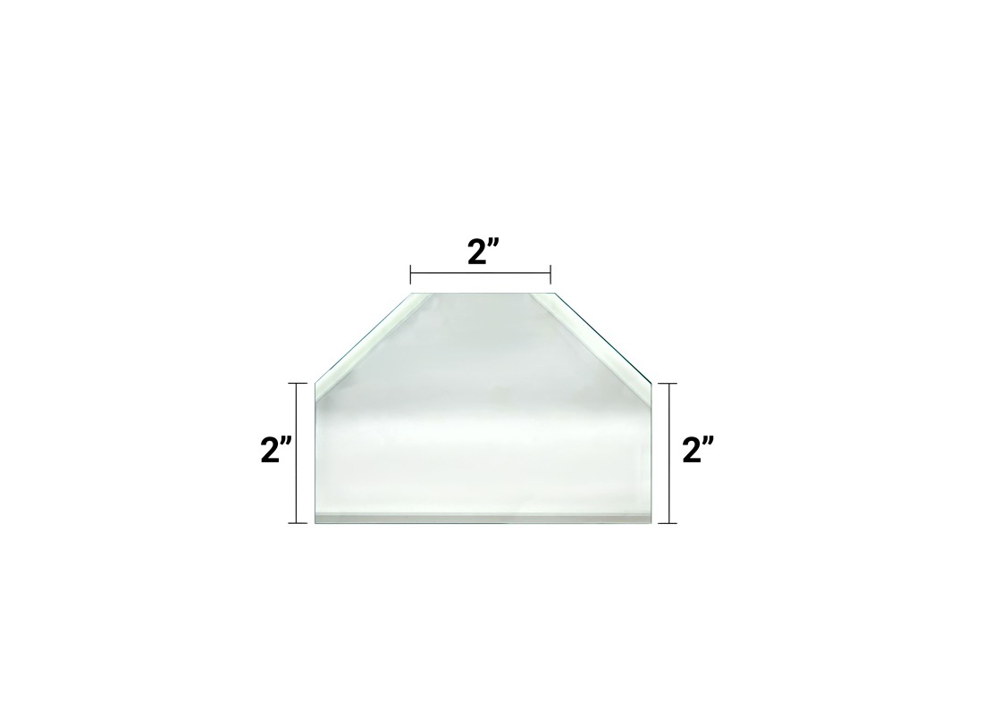 FHC BVM2T2 2″ T-Connect 3 Sides Beveled Clear Glass Mirror