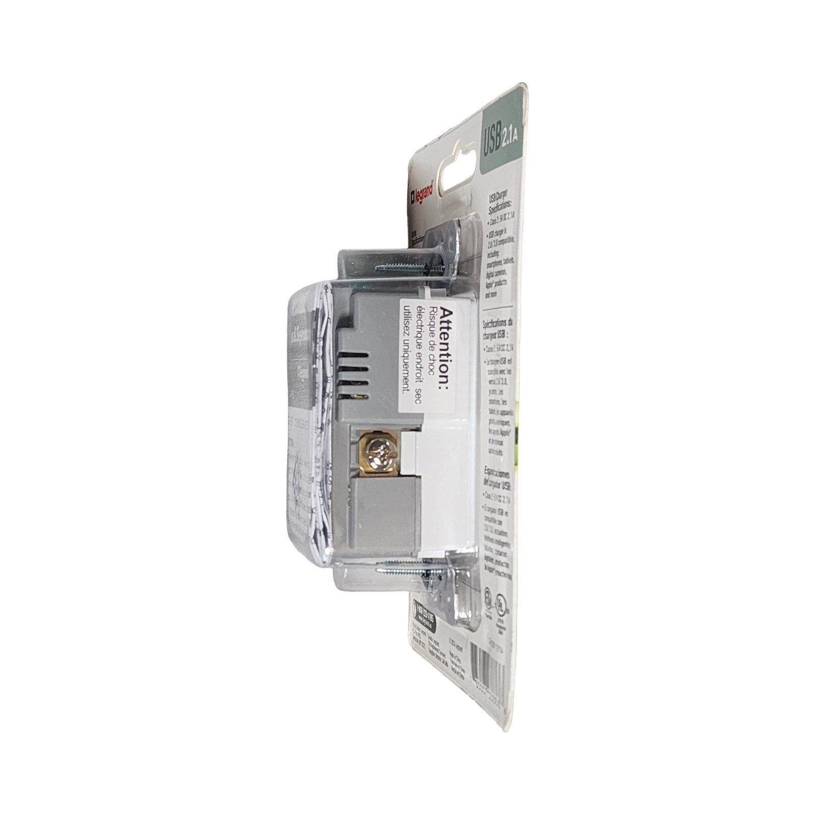 Legrand Pass & Seymour 15A 125V Duplex Outlet Receptacle with Dual USB 2.1A