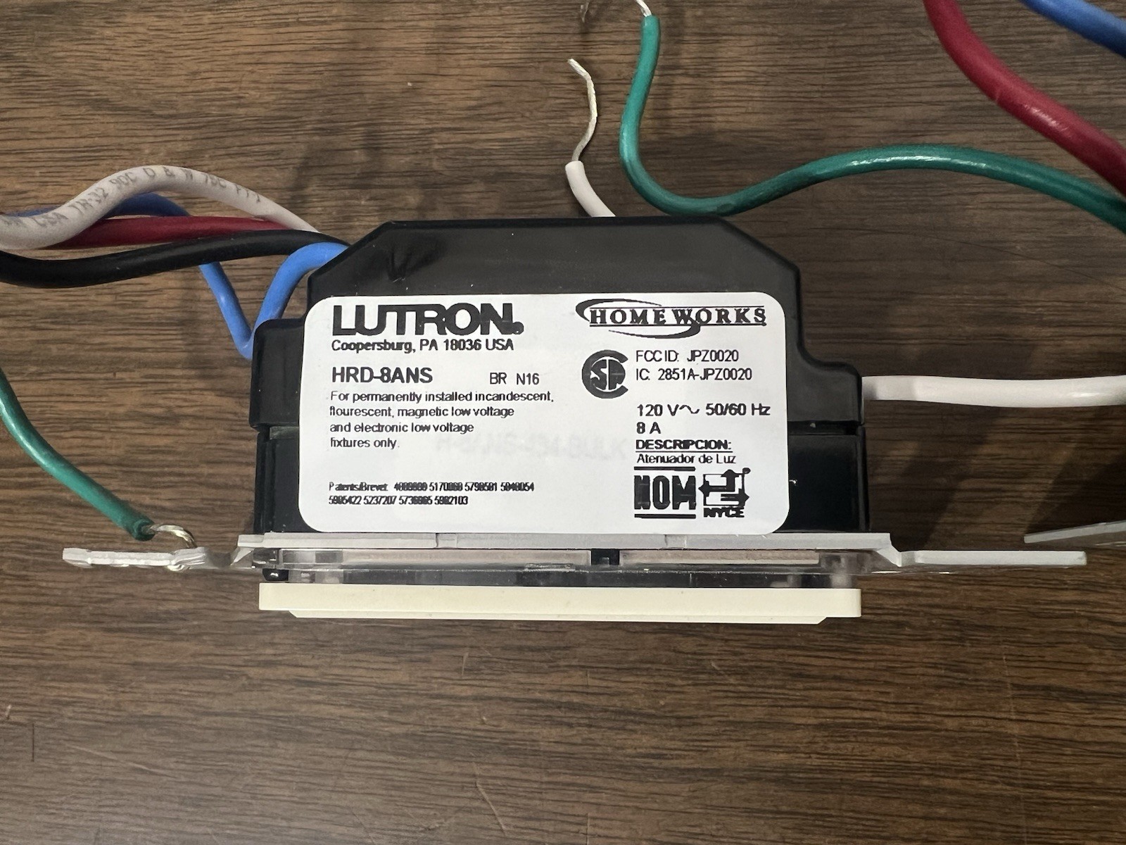 Lutron HRD-8ANS HomeWorks RF Maestro Electronic Switch Lot Of 2