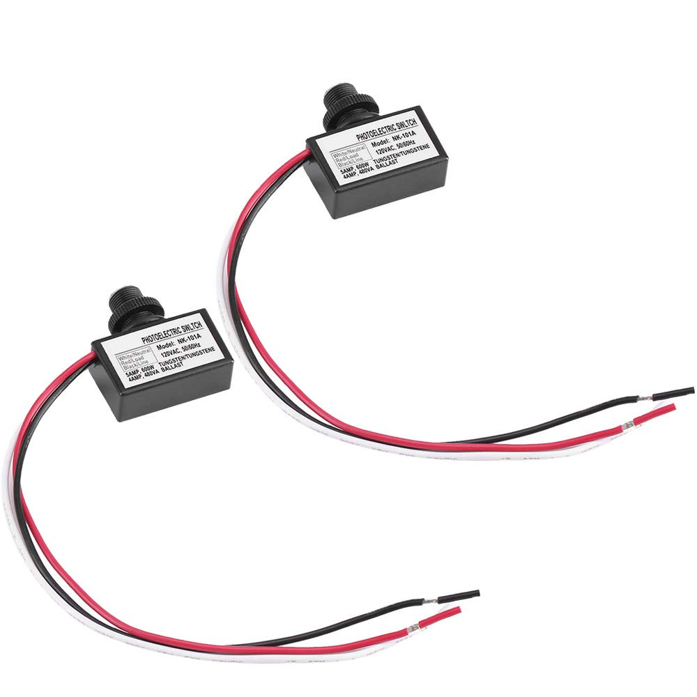 2 Pack Light Control Sensor Button Switch,2 Pack Photoelectric Switch,120V AC Ou
