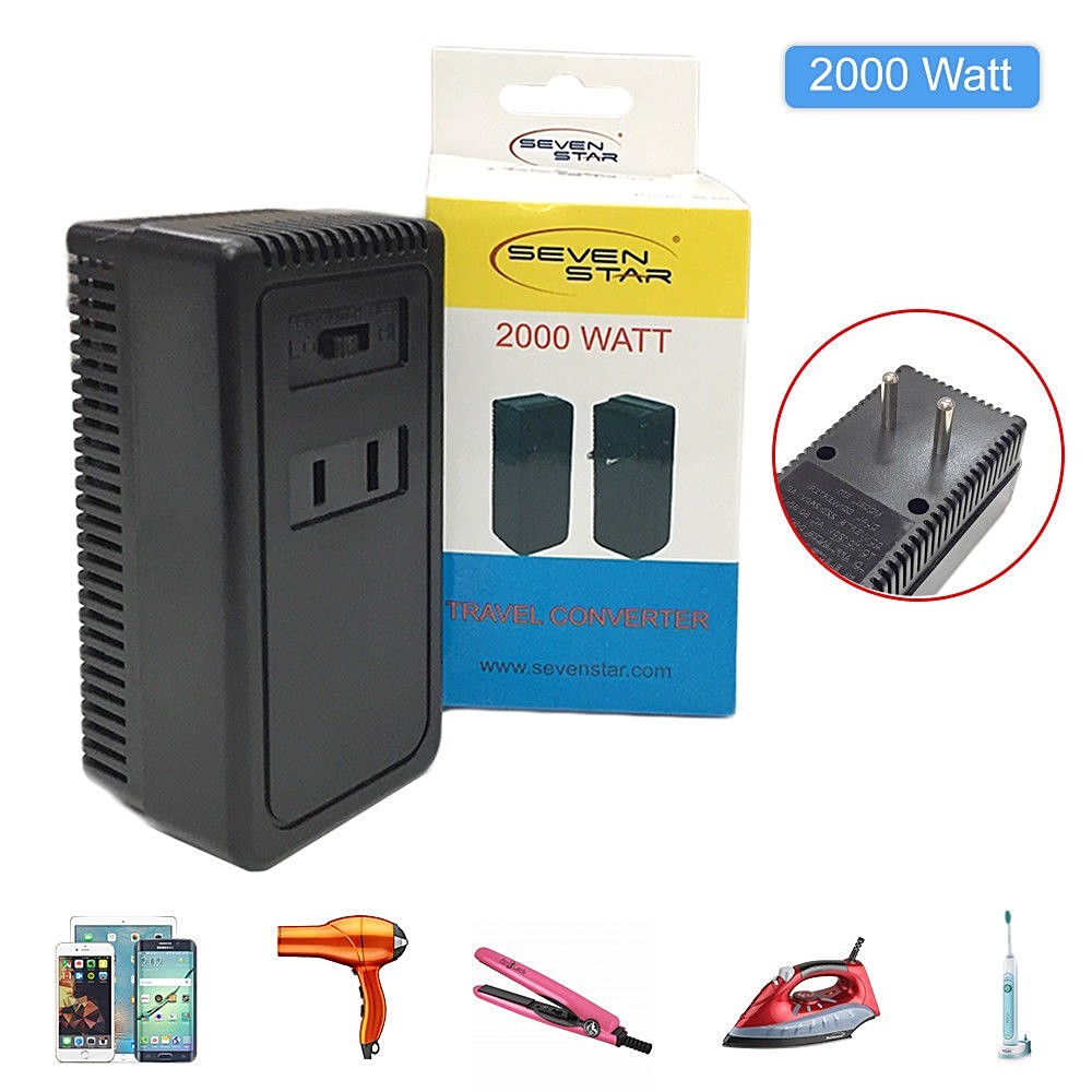 2000 Watt Travel Voltage Converter Power Adapter Step Down 220V TO 120V Europe