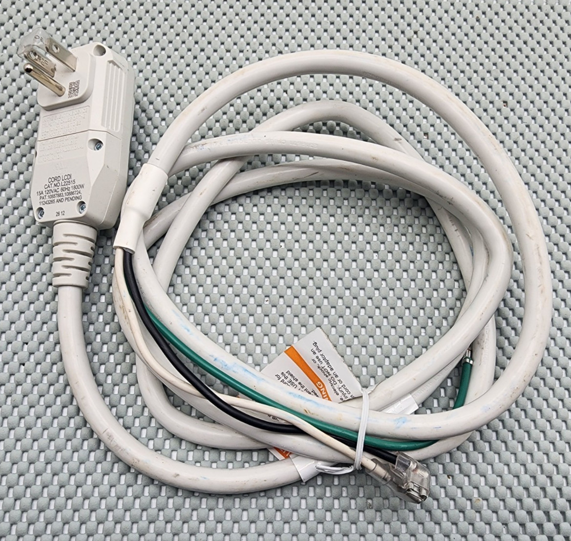 120V 15Amp 1800W LCDI Power Cord Plug for Air Conditioner,Leakage Current