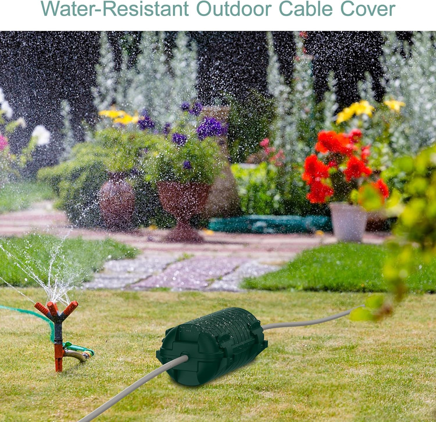 Extension Cord Cover Outdoor, IP54 Water-Resistant Power Cord Protector Electric