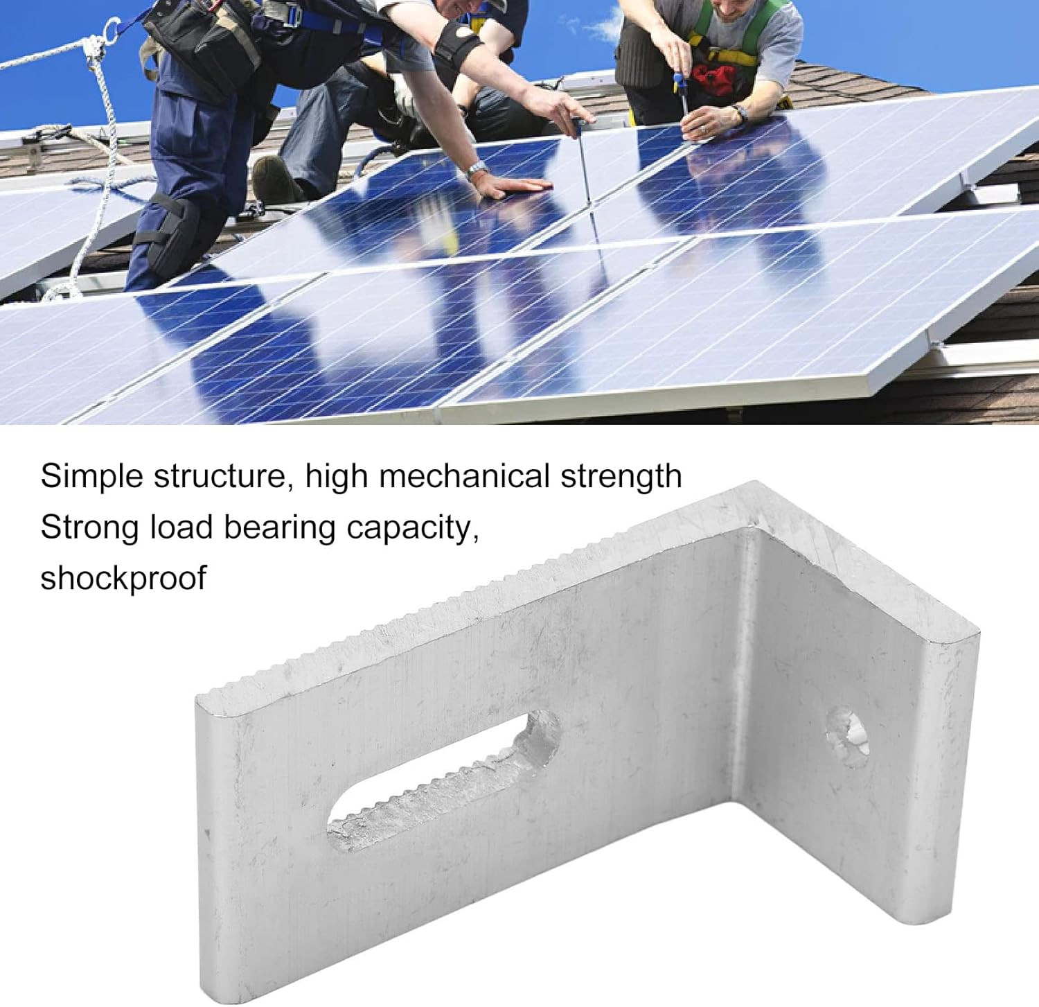 10-Pack Heavy-Duty Aluminum Alloy L-Foot Solar Mounts Photovoltaic Panel Mountin