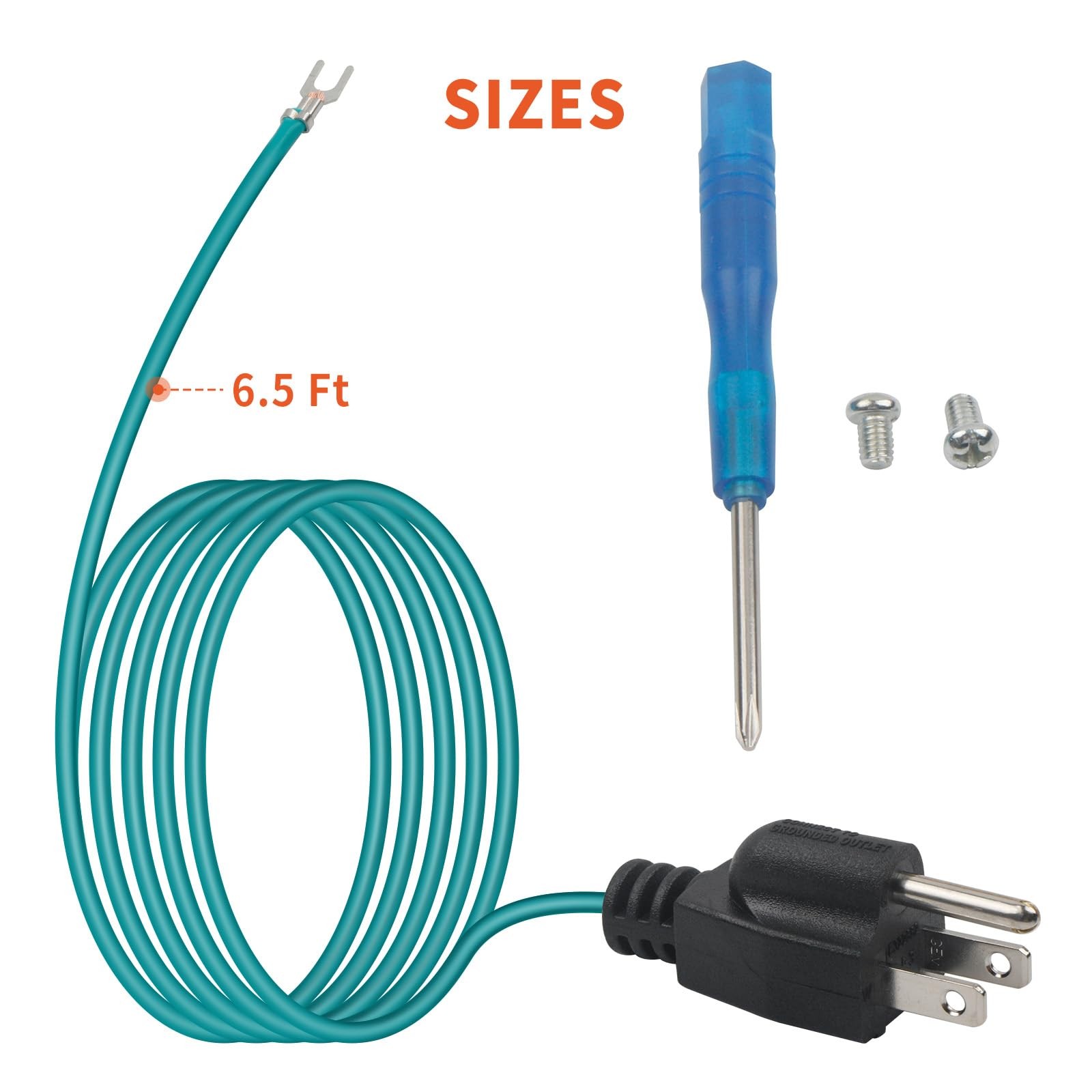 Shielded Ethernet Patch Panel Bond Ground Extension Cord –14AWG (Y-Terminal 6…