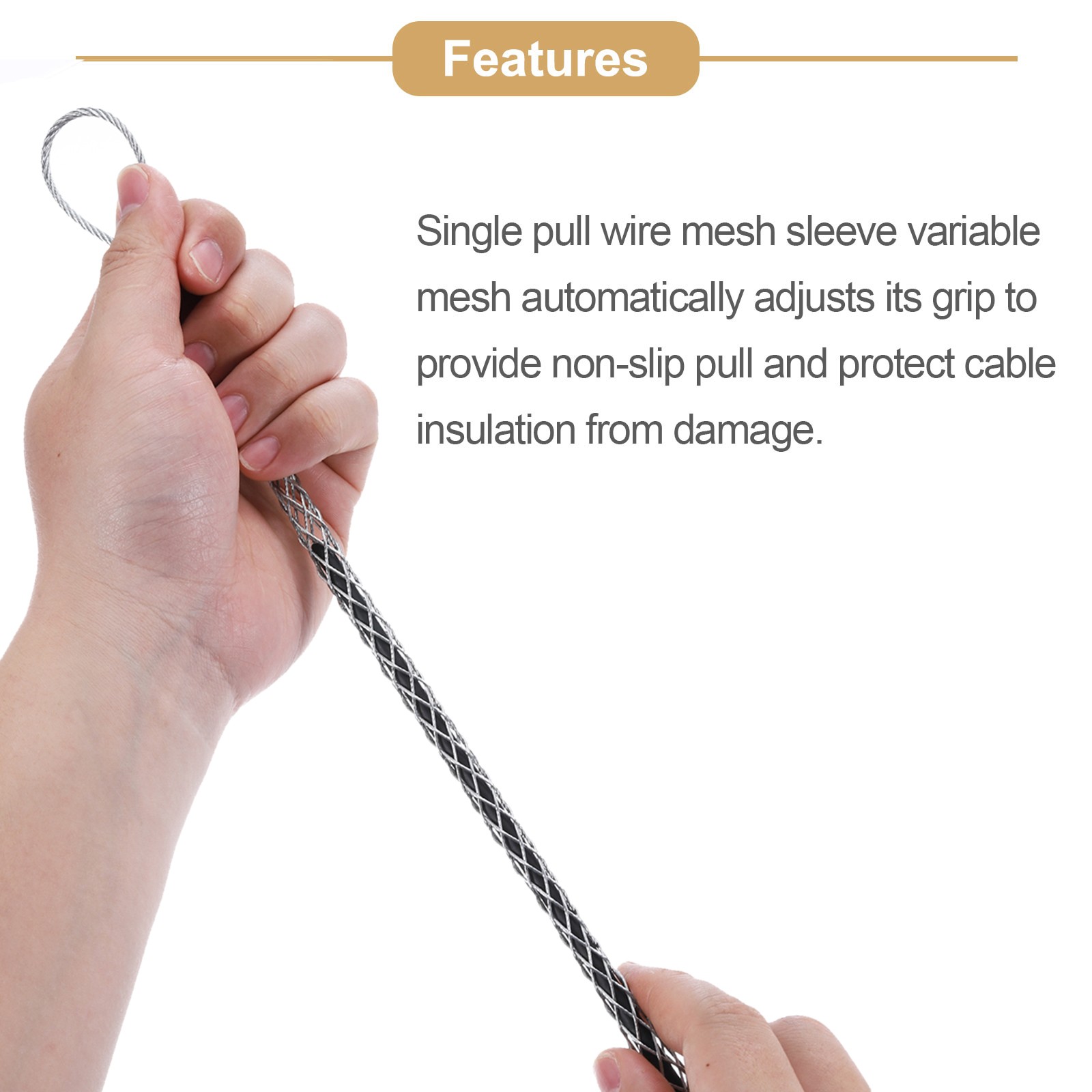 Cable Pulling Grip 30cm Single for 10-12cm Cable(Red)