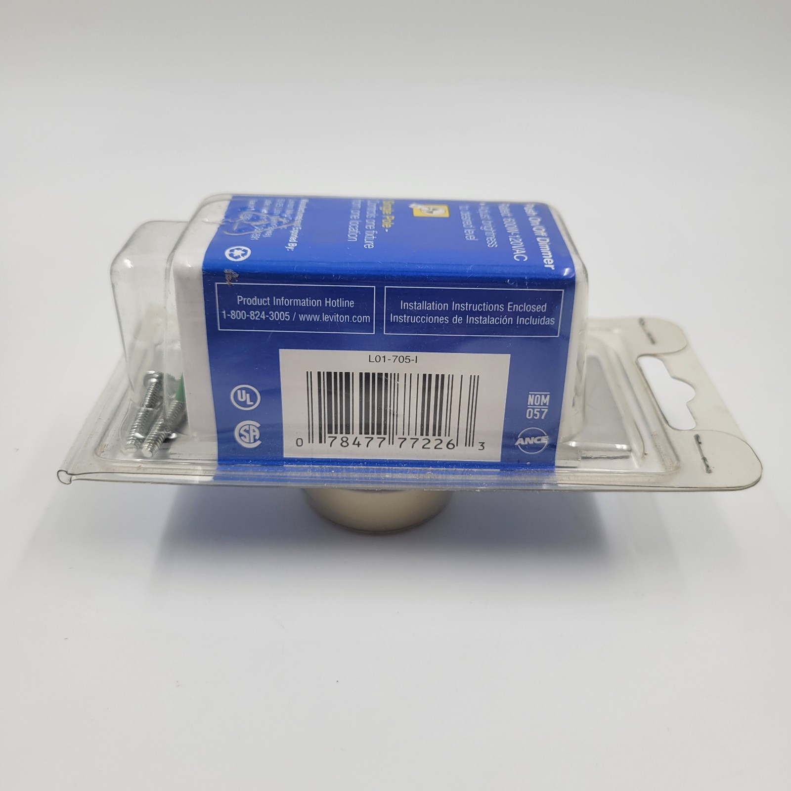 Leviton Single Pole Dimmer 600w Max 120 VAC Incandescent Only Ivory – New Sealed
