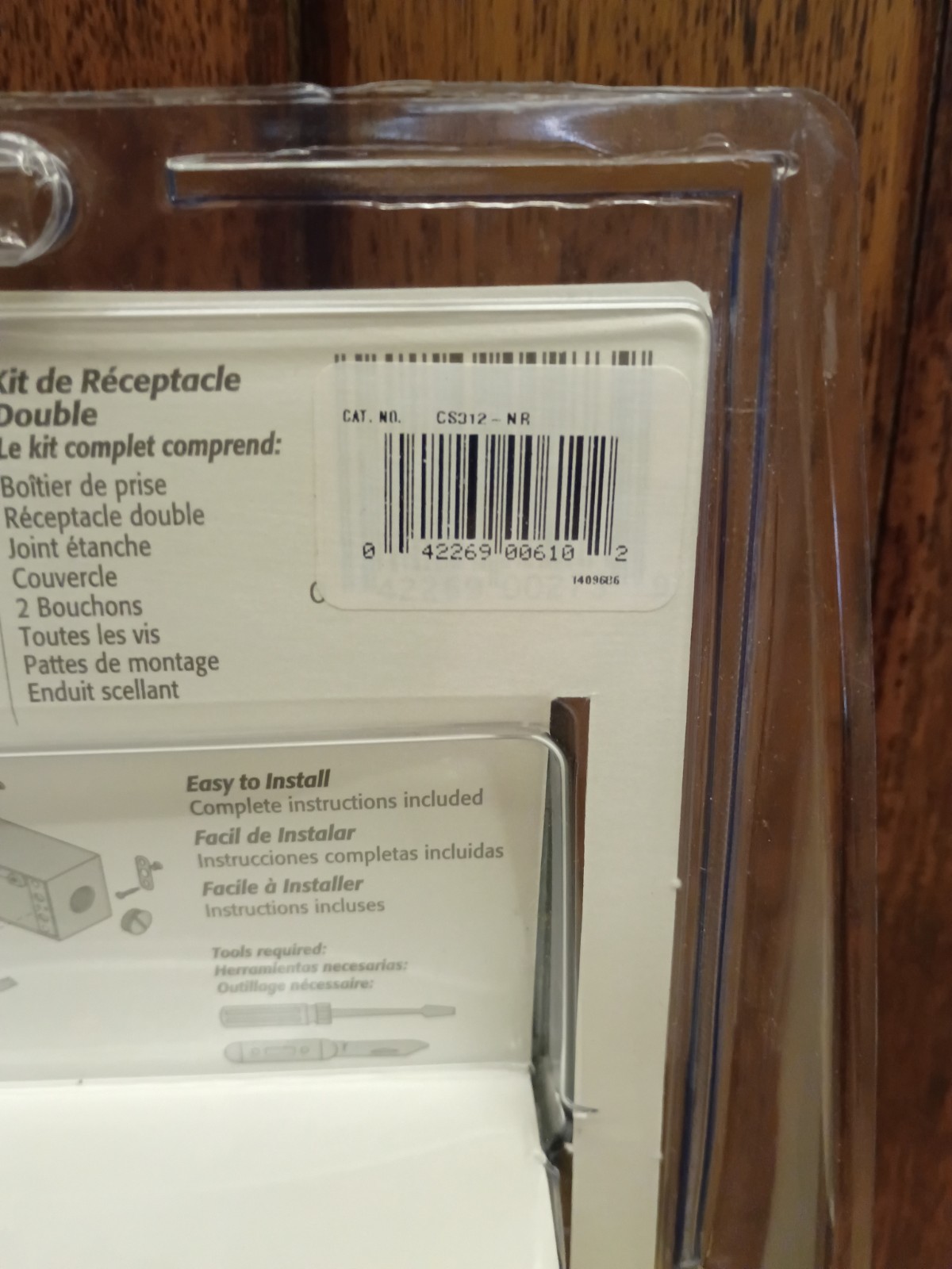 Exterior Duplex Outlet Kit No. CS312WH. 15A, 125 Volts AC Weatherproof NOS
