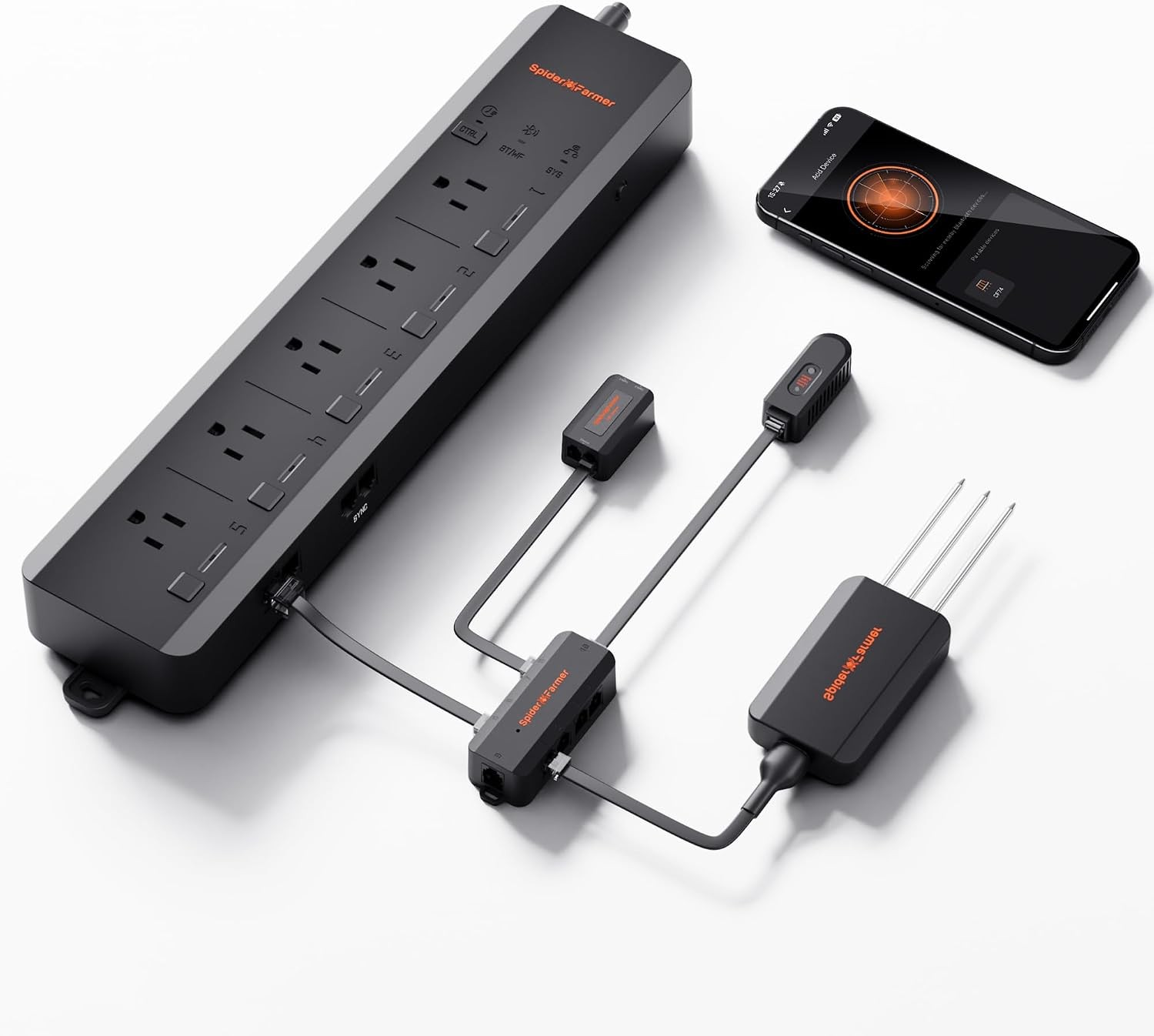 GGS AC5 Power Strip Kit 5 AC App Control Outlets 3 in 1 Soil