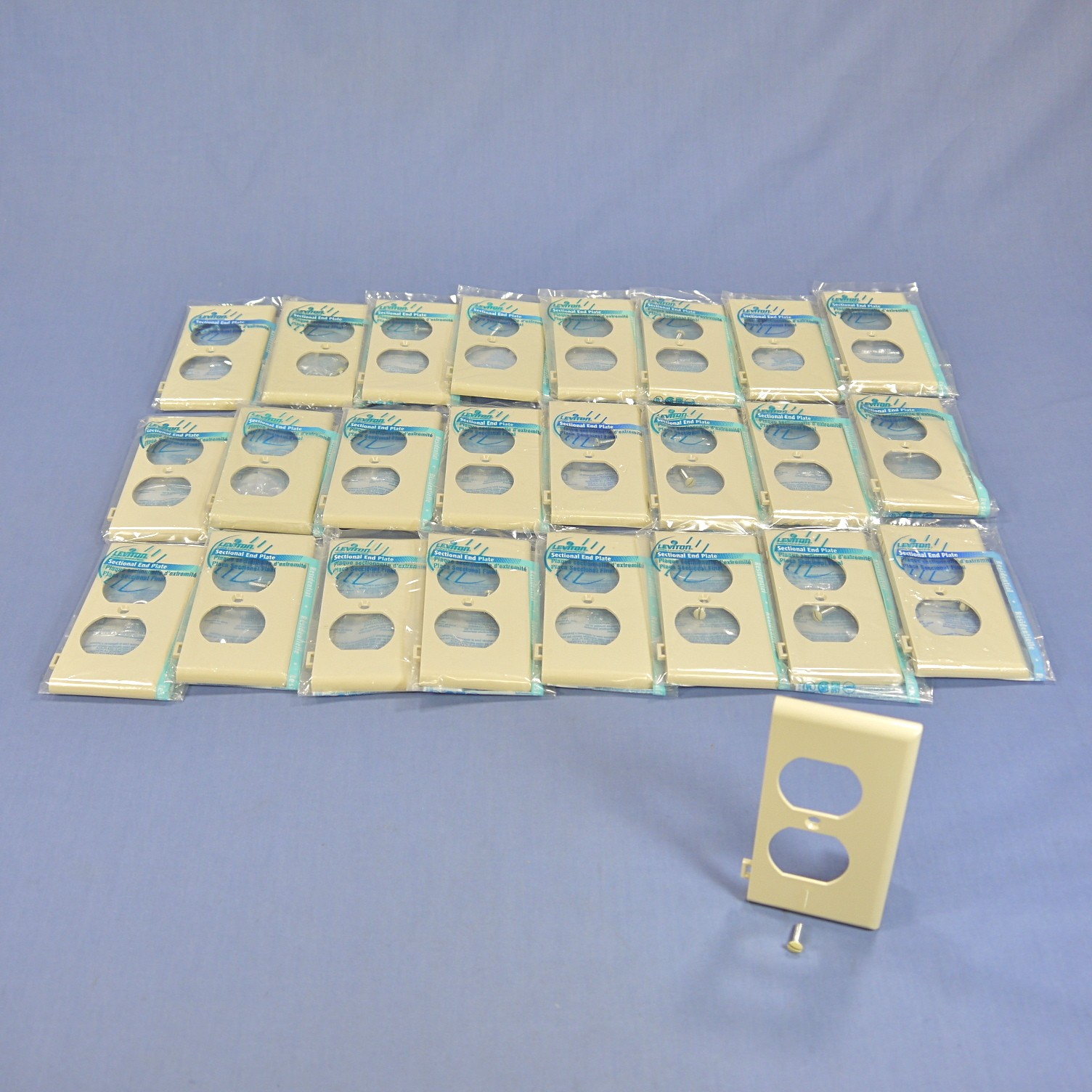 Leviton PSE8-I Ivory 1-Gang Unbreakable Nylon Sectional Wallplate Cover 25pcs