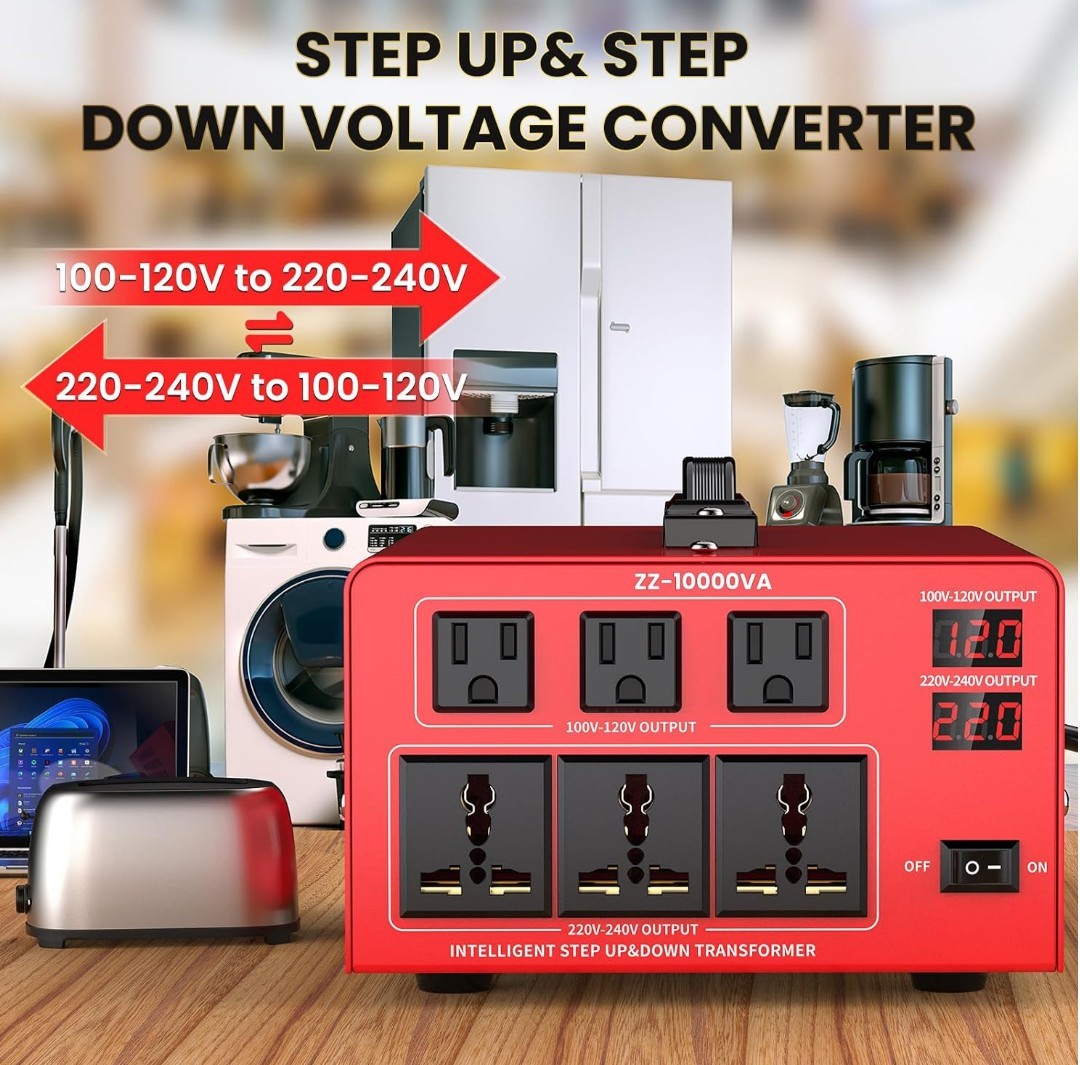 DA-10000VA Voltage Converter Transformer Heavy Duty Step Up / Down 220V-110V New