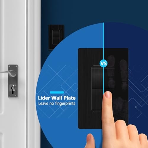 Minimalist Design Single Pole (Wall Plate Not Included) 5 Brushed Black