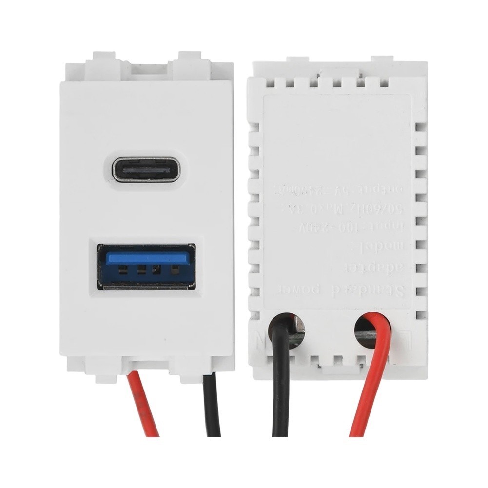220V AC to 5V DC USB Power Socket Panel 2.1A Output for Phones Tablets