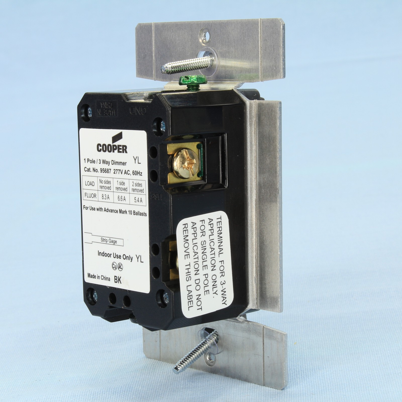 Aspire Silver Granite 1-Pole/3-Way Fluorescent Slide Dimmer 277V Mark 10 95687SG