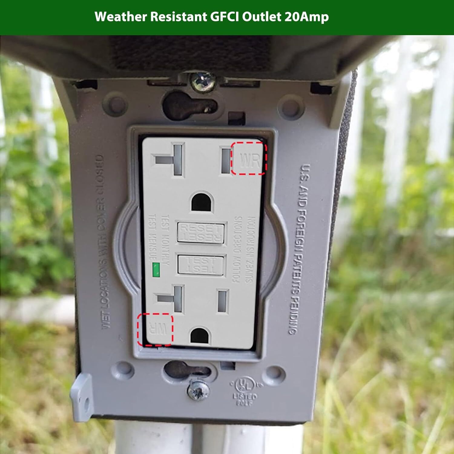 1 x Greencycle 20A Self Testing GFCI Outlet Hospital Grade,Residential Grade,ETL