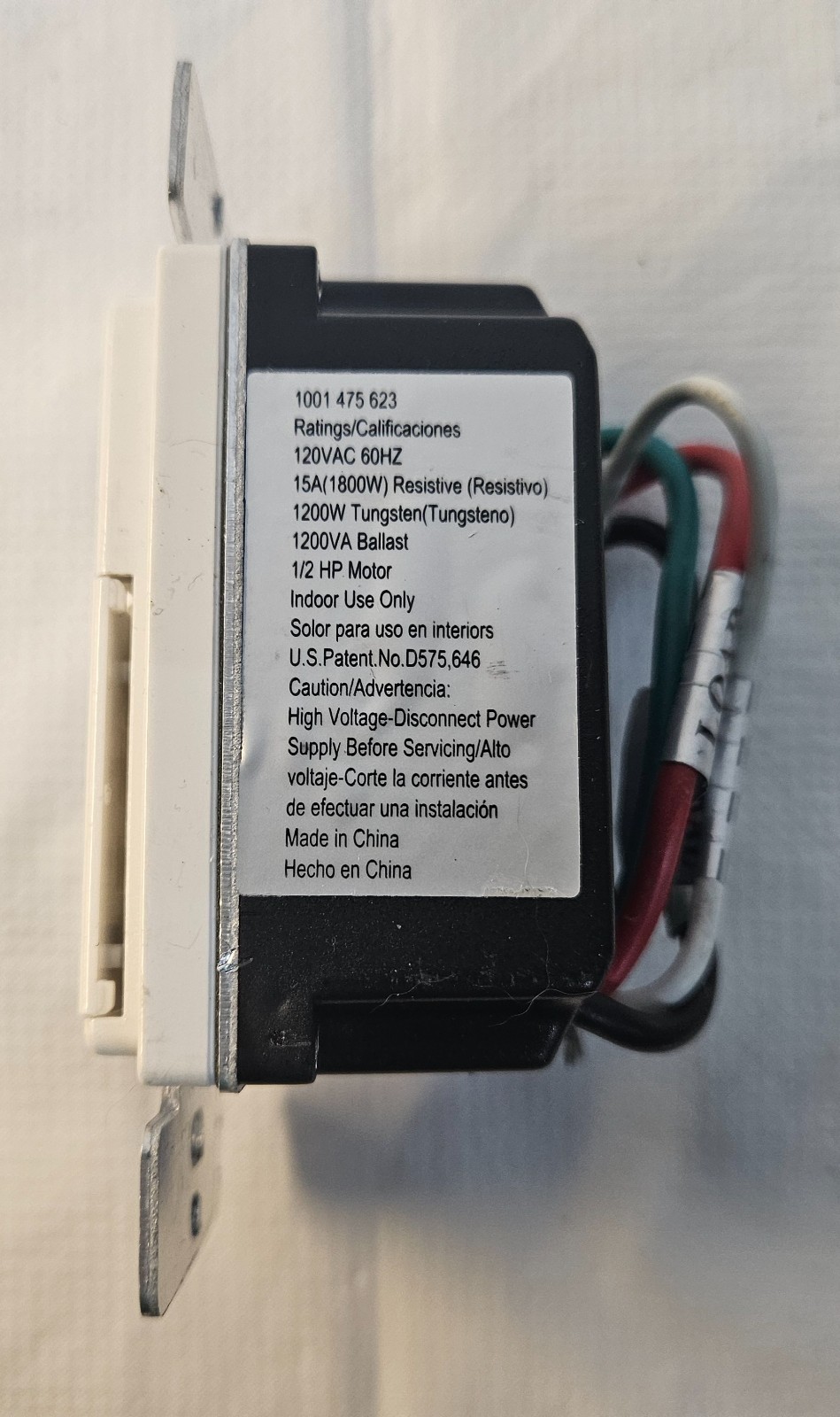 Defiant In-Wall Digital Timer 15 Amp 7-Day CFL LED 1001 475 623
