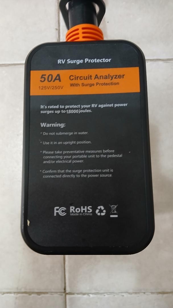 RV SURGE PROTECTOR 50A 18000 JOULES 125V /250 V NEW