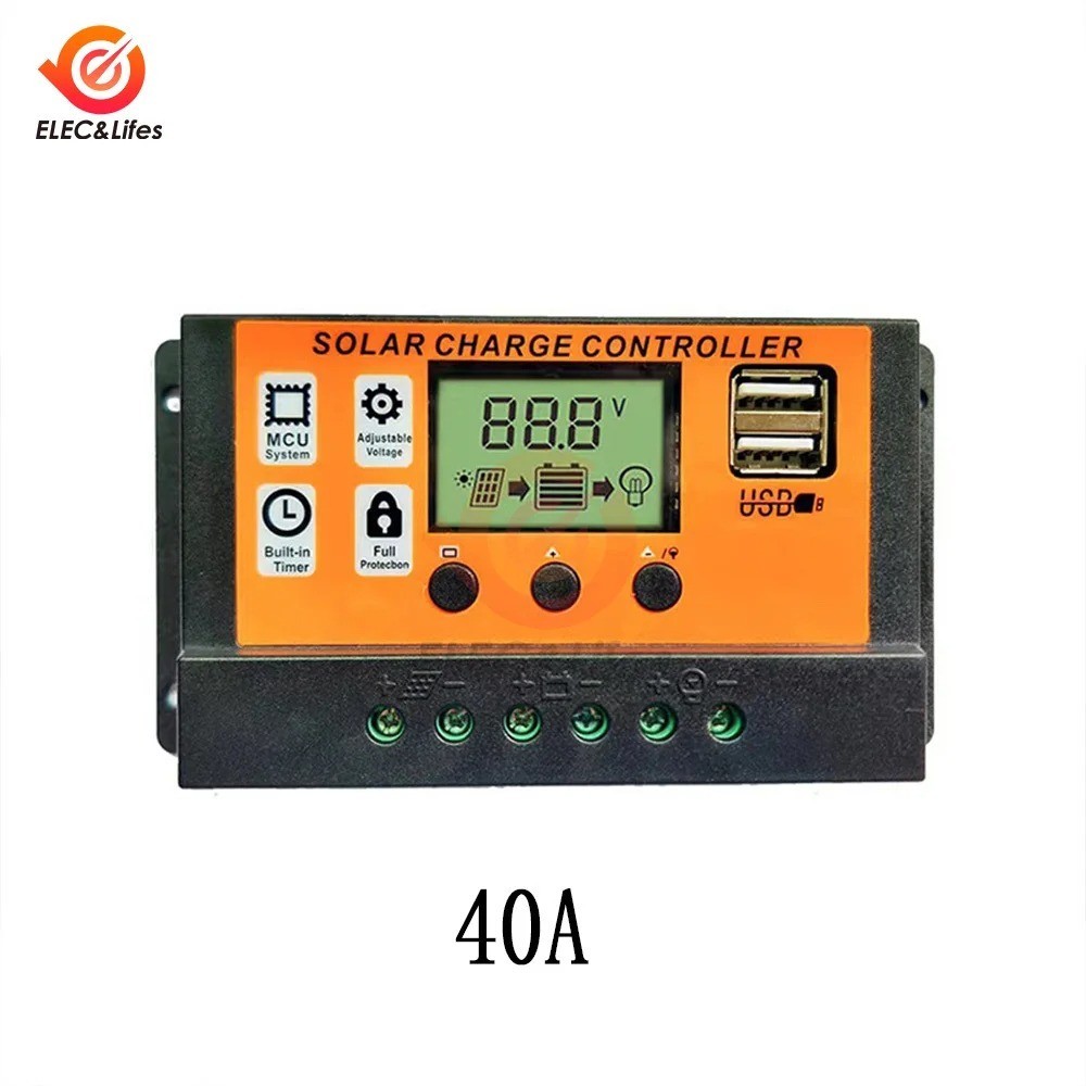 100A Solar Panel Regulator Charge Controller Auto Focus Tracking 12/24V US