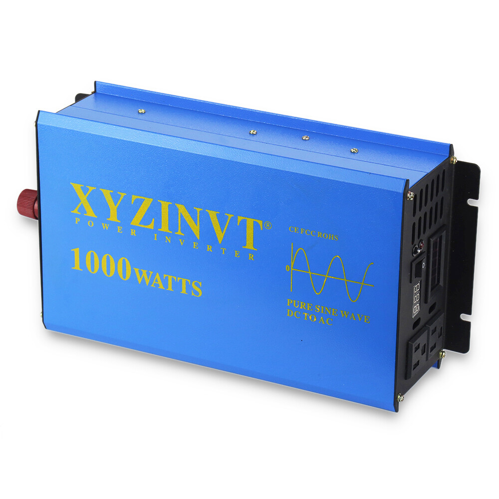1000W Pure Sine Wave Power Inverter 24V to 110V 2000W Surge Car Converter Solar